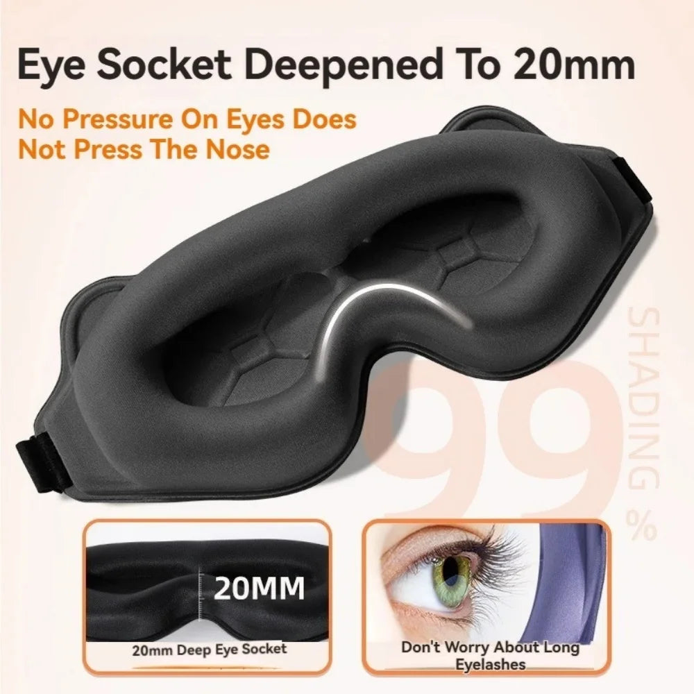 Antifaz de Sueño 3D de Espuma Viscoelástica Ergonómico